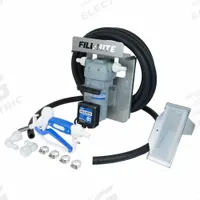 FILL-RITE Electric Drum Pump: 12 V DC, 1/4 hp HP, Polypropylene, 10 gpm Max. Flow Rate, 1 1/8 in BSP (MPN DF012CMN520). Key specifications — Brand: FILL-RITE; Nozzle Material: Polypropylene; Meter: Not Included; Pump Kit Type: Pump with Discharge Hose & Nozzle.