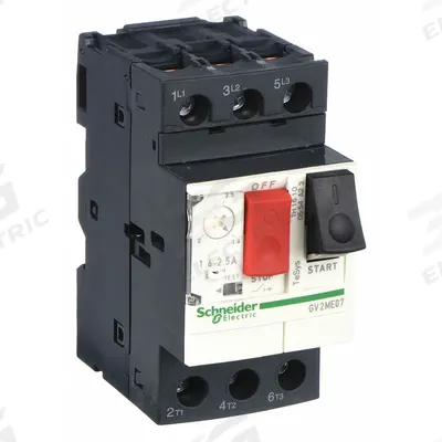 SCHNEIDER Manual Motor Starter: Non-Reversing, 3 Poles, 2.5 A, Thermal Protection - Non-Reversing Starters with Thermal Overloads