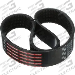GATES Banded Cogged V-Belt: 5VXP1600, 5 Ribs, 160 in Outside Lg, 3 3/8 in Top Wd, 35/64 in Thick (MPN 5/5VXP1600)