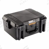 PELICAN Protective Case: Solid, Black, Stationary, 10.73 lb Wt, Plastic, Polyurethane, Solid (MPN V550). Key specifications — Closure Type: (4) Push Button Latches; Brand: PELICAN.