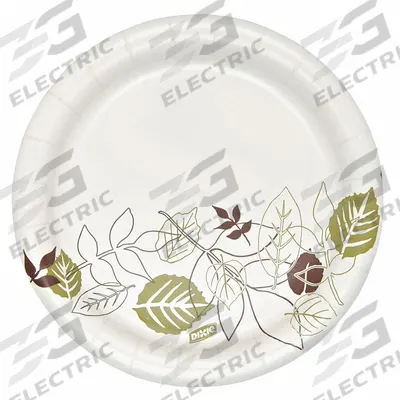 DIXIE Disposable Paper Plate: Multi, Medium-Wt, 6 7/8 in Disposable Plate Size - Paper Plates