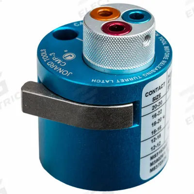 JONARD TOOLS Turret Head: 12 AWG/14 AWG/16 AWG/18 AWG/20 AWG/22 AWG/24 AWG/26 AWG - Jonard Crimper Replacement Heads
