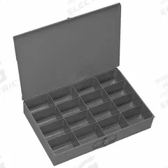 Compartment Drawer: 18 3/8 in x 12 1/2 in x 3 1/8 in, 3 1/16 in x 4 5/16 in x 2 15/16 in, 0 Dividers (MPN 113-95-D567). Key specifications — Color: Gray; Compartment HxWxD: 3 in x 4-5/16 in x 2-15/16 in; Number of Compartments: 16; Removable Dividers: No; Compatible Manufacturer Model Number: 302; Brand: DURHAM MFG.