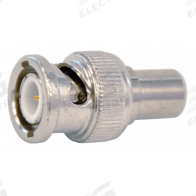 DOLPHIN COMPONENTS CORP Coaxial Terminator: Male, Connector, Silver, Crimp-On, 4 GHz Max Freq - BNC Coaxial Connectors