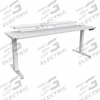 VERSADESK Electric Sit-Stand Desk: White, Wood, 60 in Overall Wd, 30 in Overall Dp, Laminate/Steel (MPN VT1376030-03-05). Key specifications — attr989930: White; attr989931: Laminate; attr989903: VERSADESK; attr989914: White; attr989916: Wood.