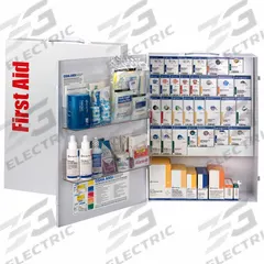 FIRST AID ONLY First Aid Kit and Housing: 668 Components, ANSI/ISEA Z308.1-2021, Type I/II, Class B (MPN 90829-021). Key specifications — ANSI Standard Met: ANSI/ISEA Z308.1-2021; Adhesive Bandages Included: (20) Knuckle Bandages; Oral and Inhalant Medicinals Included: (10) Ammonia Inhalants; Topical Medicinals Included: (20) Alcohol Wipes; Wound Dressings Included: Wound Dressing Pack; Unitized: Unitized with Guided Refill System.