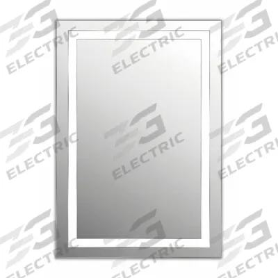 WINGITS Bathroom Mirror: Rectangular, Glass, 36 in Overall Ht, 24 in Overall Wd - Lighted Vanity Bathroom Mirrors