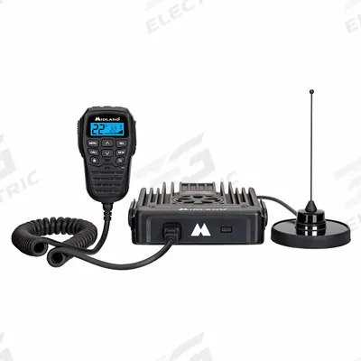 MIDLAND Vehicle-Mounted Two-Way Radio: GMRS, Analog, 50 W, 15 Channels, Alphanumeric - GMRS Personal Radios