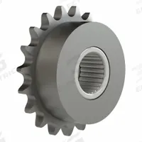 BREWER MACHINE & GEAR Idler Sprocket: For 35 Chain Size, Steel, 19 Teeth, 2.47 in Outside Dia. (MPN 35B19F). Key specifications — Bearing Type: Needle Roller; Brand: BREWER MACHINE & GEAR; Bore System of Measurement: Inch.