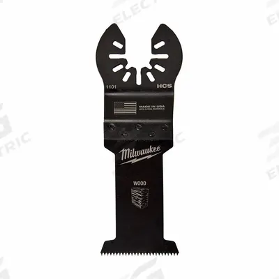 MILWAUKEE Oscillating Tool Blade: 1 3/8 in Blade Wd, 4 1/16 in Overall Lg, Fast Cutting - Open-Back Universal OIS Mounted Blades