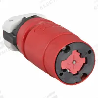 HUBBELL Locking Connector: Non-NEMA, Red, 480V AC, 30 A Current Rating, 3 Poles, 4 Wires (MPN HBL20444B). Key specifications — Brand: HUBBELL.