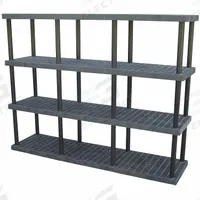 STRUCTURAL PLASTICS Plastic Shelving: 96 in x 24 in, 75 in Overall Ht, 4 Shelves (MPN S9624X4). Key specifications — Resistance Properties: Corrosion-Resistant; Frame Material: Plastic; Shelving Material: High Density Polyethylene; Brand: STRUCTURAL PLASTICS.