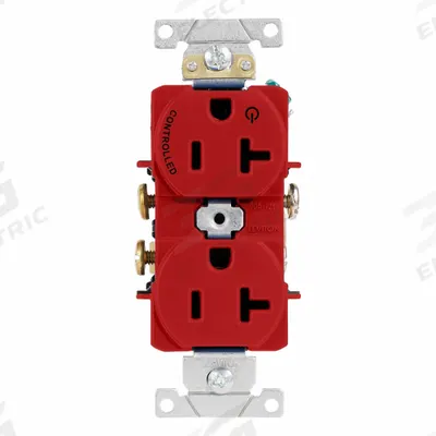 LEVITON Plugs and Receptacles: Duplex, 5-20, Red, 125V AC, 20 A, 2 Pole / 3 Wire (MPN 5362-S1R) - General Purpose Receptacles