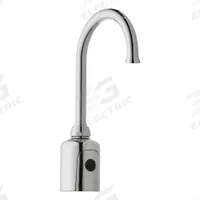 CHICAGO FAUCETS Bathroom Sensor Faucet: HyTronic Gooseneck, Cast Brass, Polished Chrome Finish (MPN WWG116.431.AB.1T). Key specifications — Brand: CHICAGO FAUCETS; Includes: Mounting Hardware; Series: HyTronic Gooseneck.