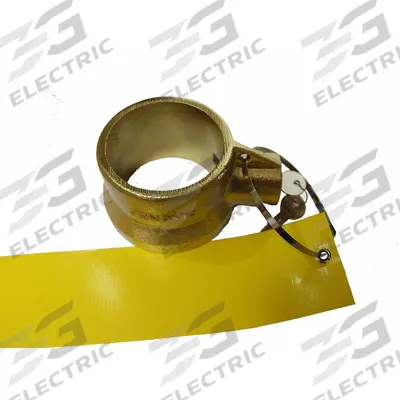 JENDYK King Pin Lock: Gold, Powder Coated, (2) Keys/Lock/Tie Strap/Yellow Flag - Kingpin Locks