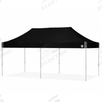 E-Z UP Canopy Tent: 20 ft Overall Lg, 10 ft Overall Wd, 11 3/8 ft Overall Ht, Anodized, Aluminum (MPN EC3ALU20KFALTBK). Key specifications — Brand: E-Z UP; Frame Color: Gray; Includes: Fabric Top; Leg Adjustability: Adjustable Legs; Panel Color: Black; Panel Material: Polyester.