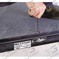 BIL-JAX Carpeted Portable Stage Package: 2.3 ft Max Overall Ht, 32 ft Overall Lg, 24 ft Overall Wd (MPN 0106-GCSP-24X32). Key specifications — Brand: BIL-JAX; Includes: (63) Legs; Material: Steel.