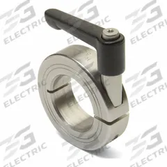 RULAND MANUFACTURING Quick Clamping Shaft Collar: 45 mm Bore Dia, Round, 303, Stainless Steel, Black (MPN LV-MCL-45-SS). Key specifications — attr921855: Black; attr921844: Bright; attr921839: RULAND MANUFACTURING.