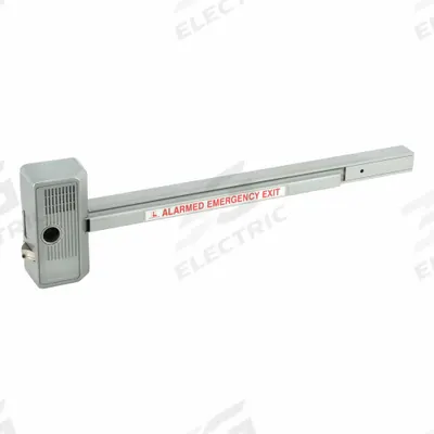 ALARM LOCK Exit Door Alarm: 9 V DC, Aluminum, Siren - Door Alarm Push Bars