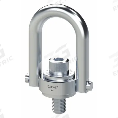 ADB HOIST RINGS Hoist Ring: Pivot/Swivel, Stainless Steel, M12-1.75, Max. 1,155 lb - Corrosion-Resistant Pivot & Rotate Hoist Rings