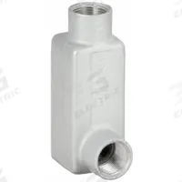 Conduit Outlet Body: Aluminum, Powder Coated, X Series, 3/4 in Trade Size, LB Body, Threaded (MPN XLB-2). Key specifications — Series: For Standard Body; Compatible Conduit Trade Size: 3/4 in; Thread Gender: Female; Hub Style: Threaded; Body Style: LB; Connection Type: Threaded; Back Type: Flat; Hazardous Location: Yes.
