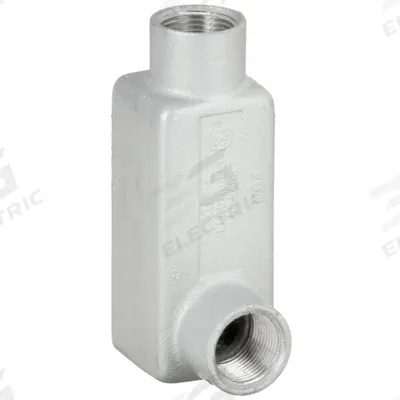 HUBBELL KILLARK Conduit Outlet Body: Aluminum, Powder Coated, X Series, 3/4 in Trade Size - LB, LL and LR - 90° Elbow Type
