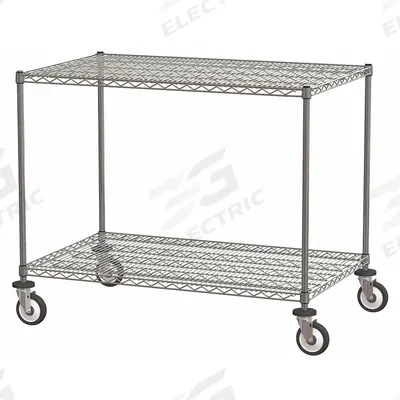 METRO Wire Shelving Unit: 48 in x 30 in x 39 7/8 in, Dry, Split Sleeve, 2 Shelves - Mobile Wire Shelving for Dry Use