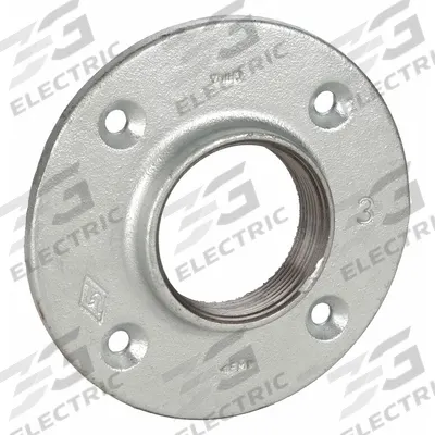 APPROVED VENDOR Metal Pipe Flange: Flange, 3 in, Female NPT Threaded, Flat - Threaded Zinc Galvanized Steel Flanges