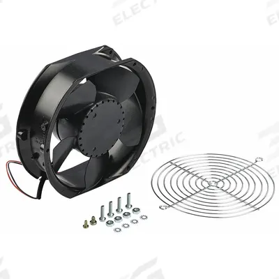 NVENT HOFFMAN Axial Fan: 5 7/8 in Ht, 1 1/2 in Dp, Lead Wires, 115V AC - Standard Oblong Axial Fans