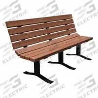 GRAINGER Outdoor Bench: 72 in Overall Lg, 37 1/8 in Overall Ht, Brown, Black, Plank Surface, Surface (MPN 830KM4). Key specifications — Manufacturer Part Number: 830KM4; Brand: GRAINGER; Frame Color: Black; Product Type: Park Bench; Seat Color: Brown.