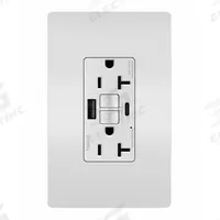 USB Receptacle: Duplex, 5-20R, 2 USB Ports, USB Type A/C, White, 125V AC, 20 A, GFCI (MPN 2097TRUSBACW). Key specifications — Brand: LEGRAND.