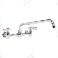 ADVANCE TABCO Straight Kitchen Faucet: Heavy Duty, Brass, Centerset, Wall, 2 Mounting Holes, Chrome (MPN K1-GR). Key specifications — Series: Heavy Duty; Brand: ADVANCE TABCO.