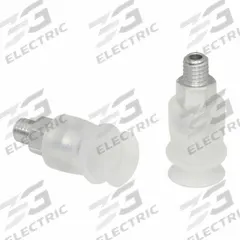 SCHMALZ Vacuum Pad Assembly: Bellows, 1.5 Folds, M5 Vacuum Port, 13 mm Pad Dia, Clear, 21 mm Pad Ht (MPN 10.01.06.00086). Key specifications — attr1019136: 10.01.06.00086; attr1019138: SCHMALZ; attr1019139: 55 A.