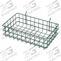 MARLIN STEEL WIRE PRODUCTS Storage Basket: Display Basket, Stainless Steel, Powder Coated, Green (MPN 923-08)