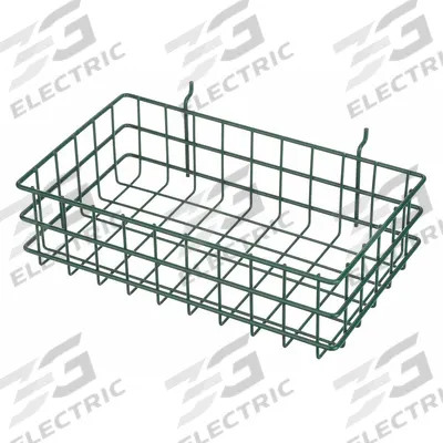 MARLIN STEEL WIRE Storage Basket: Display Basket, Stainless Steel, Powder Coated, Green (MPN 923-08) - Machining