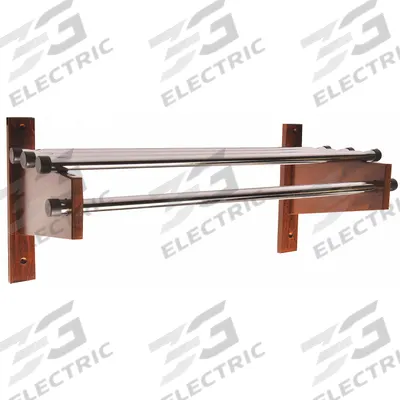 CSL Wall-Mount Garment Rod: Rod Design (No ) Hooks, 12 3/4 in Overall Ht, 30 in Overall Wd - Wall-Mount Coat Hooks