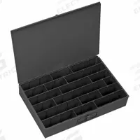 Compartment Drawer: 18 3/8 in x 12 1/2 in x 3 1/8 in, 3 1/16 in x 17 1/2 in x 1 7/8 in, 12 Dividers (MPN 099-95-D928). Key specifications — Color: Gray; Compartment HxWxD: 3 in x 17-1/2 in x 1-7/8 in; Number of Compartments: 12 to 18; Removable Dividers: Yes; Compatible Manufacturer Model Number: 303; Brand: DURHAM MFG.