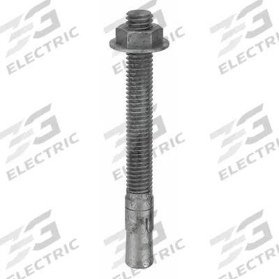 MKT FASTENING Wedge Anchor: 3 3/4 in Overall Lg, 3/8 in Dia, 3/8"-16 Thread Size, Steel - Steel Wedge Anchors