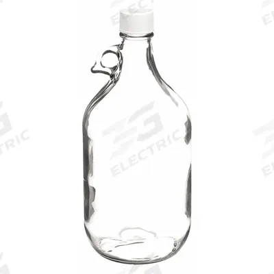 QORPAK Jug: Colorless, Safety Coated Bottle, Glass, 2.5 L, 137 mm, Includes Closure - Glass Jugs