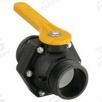 BANJO Manual Two-Way Ball Valve: 3 in, Polypropylene, Straight, MNPT x Male Camlock, Two-Piece (MPN VSFMT300). Key specifications — Brand: BANJO; Handle: Lever.