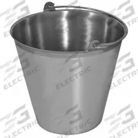SANI-LAV Dairy Pail: 16 qt Capacity, 12 3/8 in Overall Ht, 13 in Overall Dia, Stainless Steel (MPN P16). Key specifications — Brand: SANI-LAV; Material: Stainless Steel; FDA Compliant: Yes; NSF Certified: Yes.