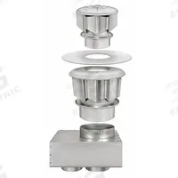 DAYTON Combustion Air Inlet Vent Kit: Compatible with Unit Heaters, 5 in Vent Dia, Surface, Steel (MPN 32V266). Key specifications — Product Type: Venting For Gas Heaters; Compatible with Product Type: Unit Heaters; Compatible Grainger Part Number: 32V260; Mounting Type: Surface; Includes: Sealant; Vent Type: Intake/Vent Concentric Y; Brand: DAYTON; Material: Steel.