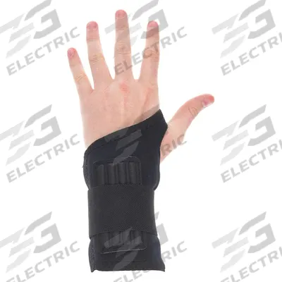 CONDOR Wrist Support: Ambidextrous, L Ergonomic Support Size, Black - CONDOR Double Strap Wrist Support