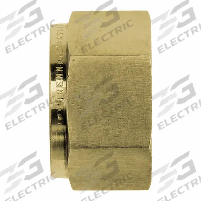 BRENNAN INDUSTRIES Compression Fitting Nut: 3/4 in OD Size, Compression - Clean & Bagged Double-Ferrule Brass Compression Fittings