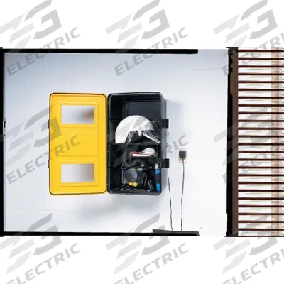 ALLEGRO Respirator Storage Cabinet: Cabinet, Plastic, Black/Yellow, Mounting Hardware - SCBA Storage