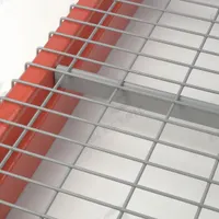 NASHVILLE WIRE Pallet Rack Decking: 46 in x 42 in, Waterfall, Flared Wire Decking, 5 ga Decking (MPN D4246BB3A3P). Key specifications — Wire Decking Style: Flared; Finish: Zinc-Plated; Brand: NASHVILLE WIRE; Material: Steel; Decking Edge: Waterfall; Color: Silver.
