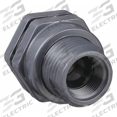 HAYWARD Bulkhead Tank Fitting: PVC Body, 3 in Female Socket Inside - PVC Through-Wall Fittings