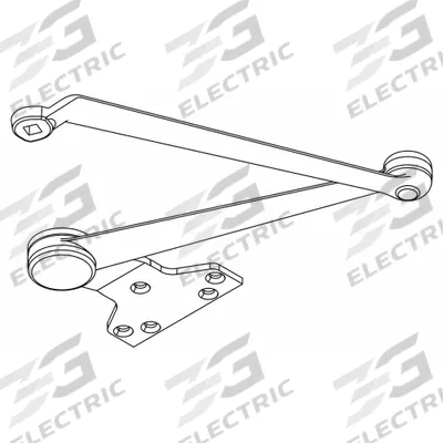 LCN Door Closer Arm: Aluminum (MPN 4030-3077CNS AL) - Replacement Arms