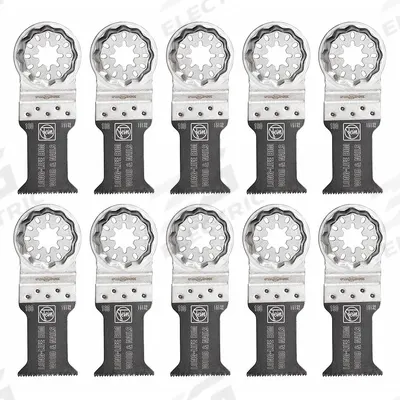 FEIN Oscillating Tool Blade: 1 3/8 in Blade Wd, 3 13/16 in Overall Lg, Bi-Metal - Starlock Mounted Blades