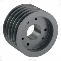 APPROVED VENDOR V-Belt Pulley: C85, 5 Groove, 8.9 in OD, Bushed Bore, E, For C/CX Belt Section (MPN 5C85E). Key specifications — Pulley Industry Number: C85; Pitch Diameter: 8.5 in (C); For Belt Section (broad, with similar types): C or CX.